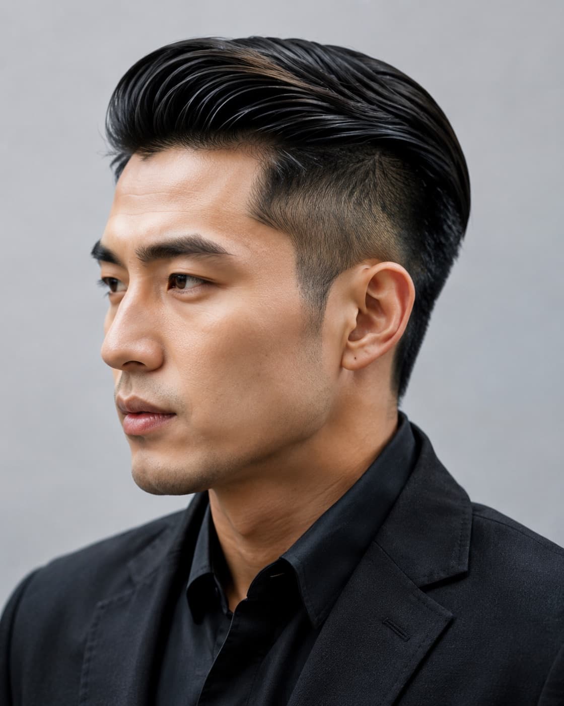 型男灰棕染
